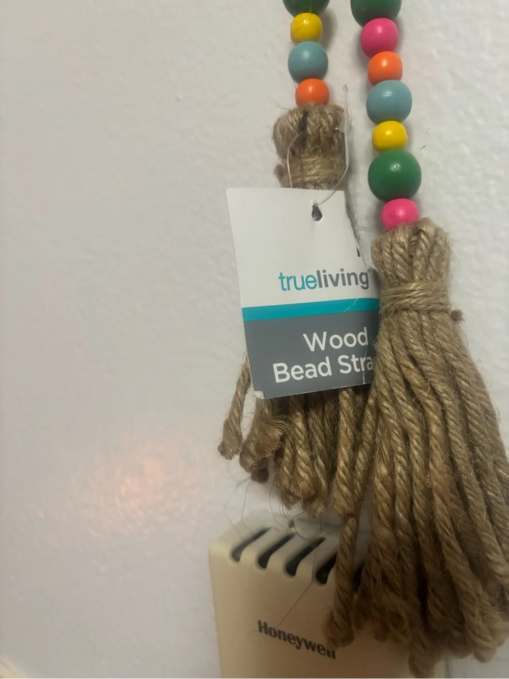 Colorful Wooden Bead Tassel Wall Hanging